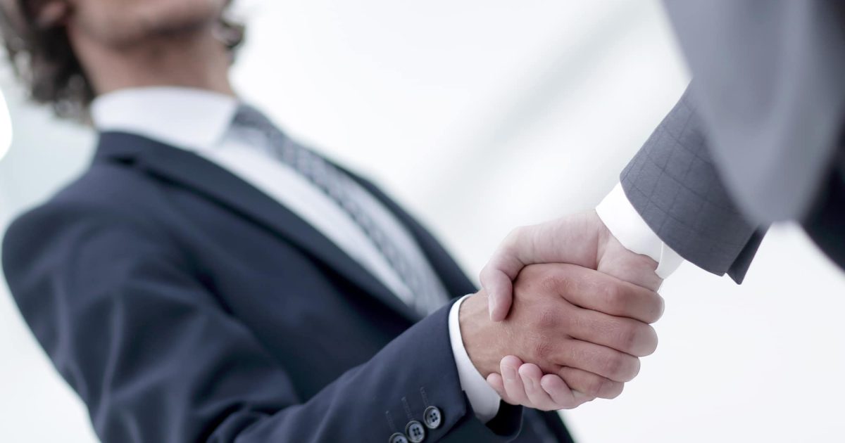 Shake hands, agreed to between the two men in the businesses.