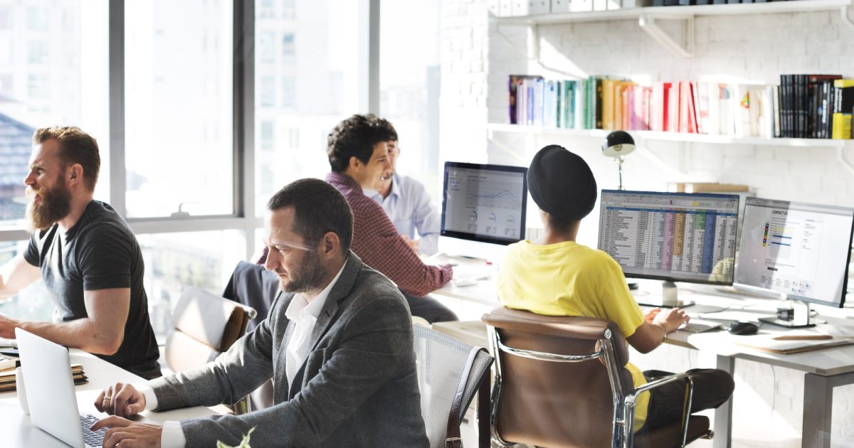 Corporate Business Team Working Busy Concept