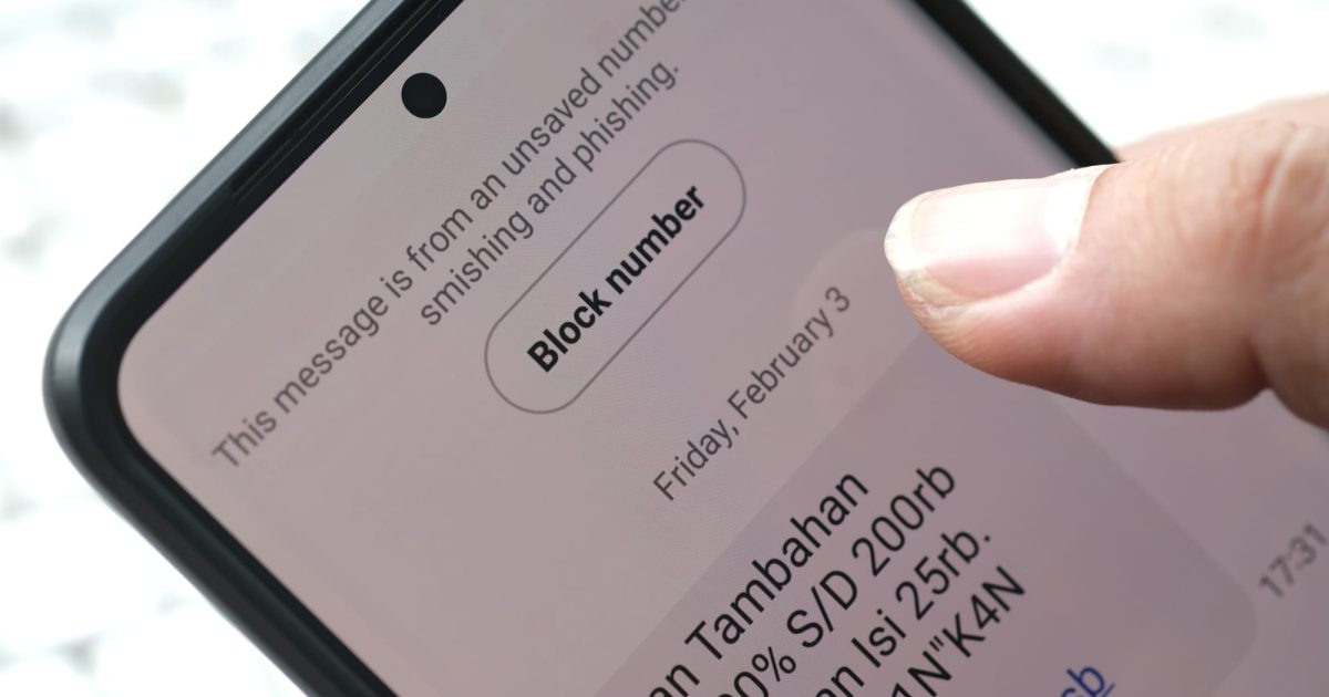 smishing scams concept