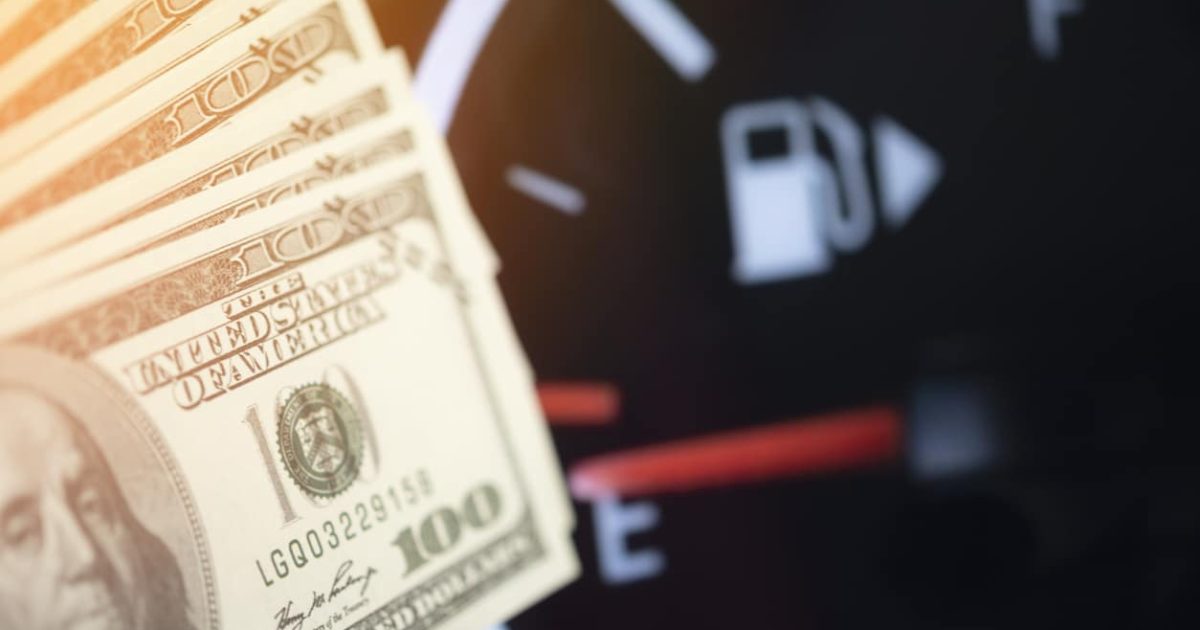 money and gas gauge