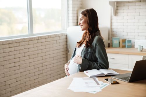 pregnant woman at work